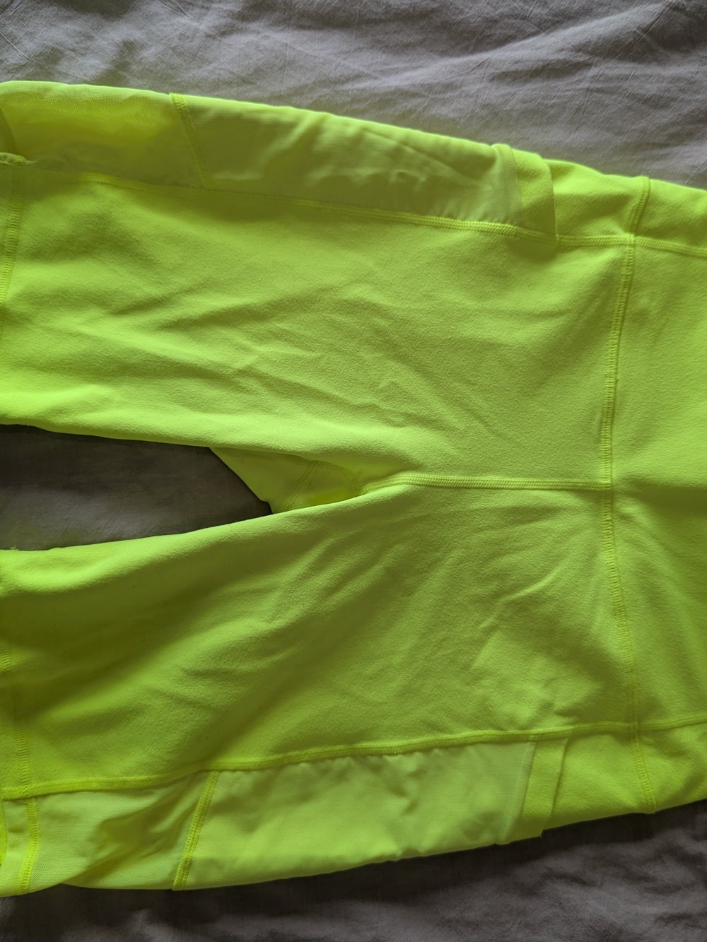 Fabletics PowerHold 9" High-Waist Neon Yellow Bike Shorts